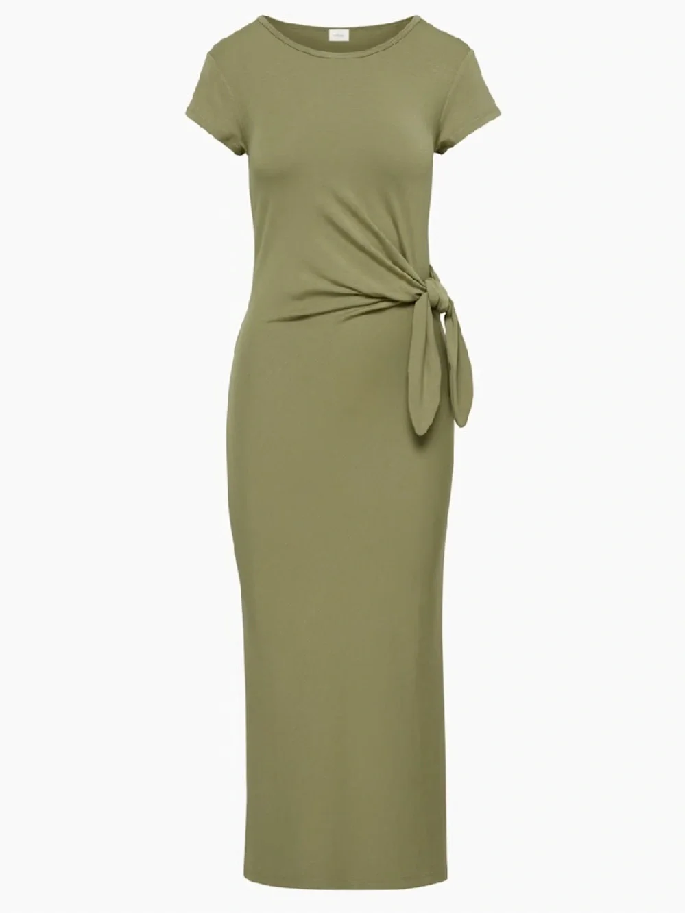 Wilfred Olive Side-Tie Maxi Dress Medium